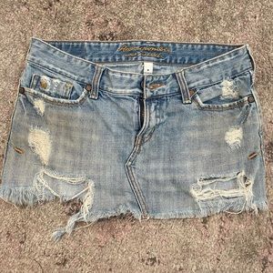 Mini denim skirt